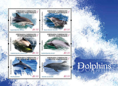Grenada - Oceanic Dolphins - 6 Stamp Sheet - GRS1213H
