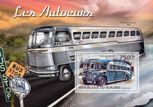 Burundi - Commercial Buses - Souvenir Stamp Sheet - 2J-389