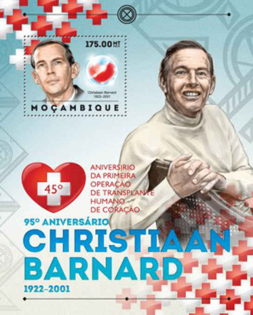 Mozambique - Christiaan Barnard - Souvenir Sheet - 13A-1057