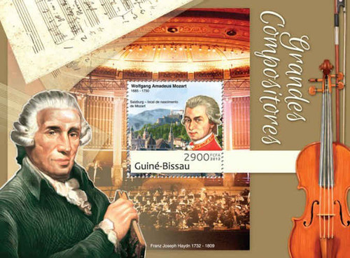 Guinea Bissau - Classical Composers - Souvenir Sheet - GB12705b