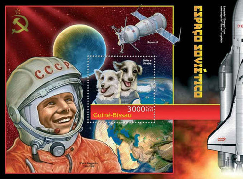 Guinea Bissau - Soviet Cosmonauts - Souvenir Sheet - GB12710b