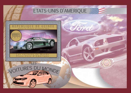 Guinea - American Cars - Souvenir Sheet - 7B-2007