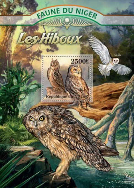 Niger - 2013 Owls - Mint Stamp Souvenir Sheet - 14A-089