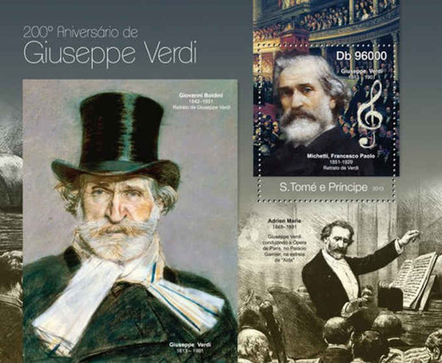 St. Thomas - Giuseppe Verdi, Composer - Souvenir Sheet - ST13110b