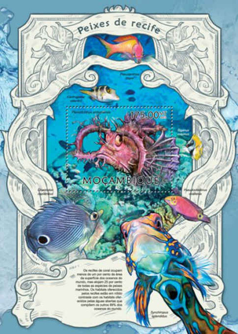 Mozambique - Reef Fish - Souvenir Sheet - 13A-1133