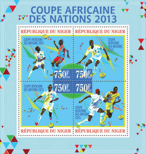 Niger - African Cup of Nations - 4 Stamp Sheet - 14A-134