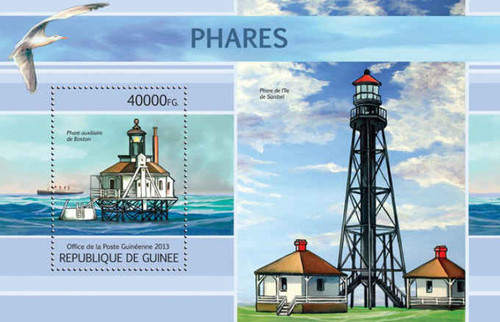 Guinea - Lighthouses on Stamps - Mint Stamp Souvenir Sheet - 7B-2078