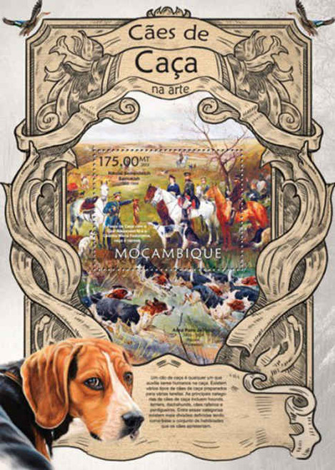Mozambique - Dogs In Art - Souvenir Sheet - 13A-1173
