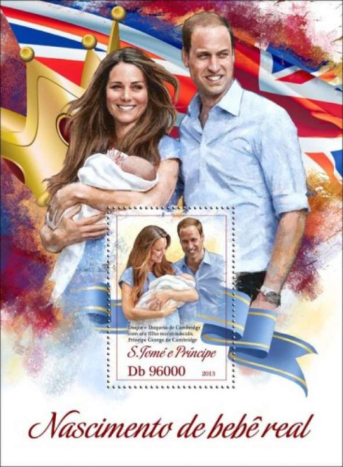St Thomas - Prince George, Royal Baby - Stamp Souvenir Sheet ST13501b