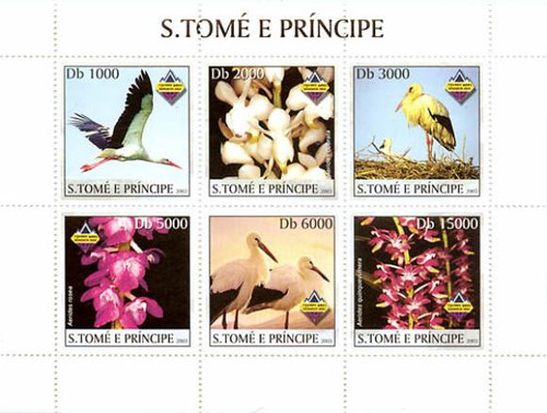 St Thomas & Prince Islands - Storks And Orchids 3247