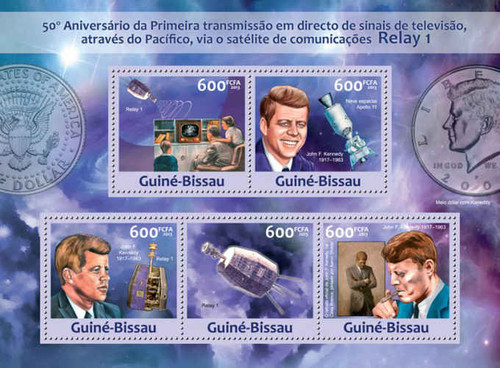 Guinea-Bissau - Trans-Pac TV Signal - 5 Stamp Sheet - GB13206a