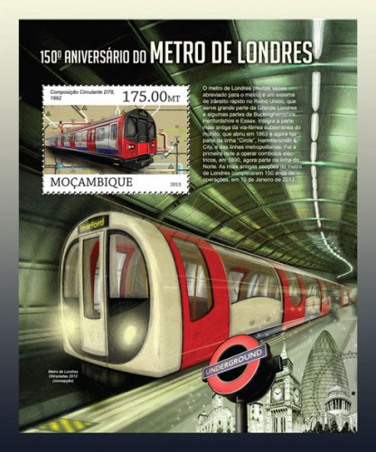 Mozambique - London Metro - Souvenir Stamp Sheet - 13A-1181