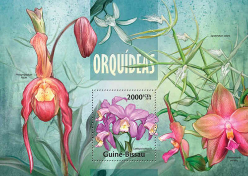 Guinea-Bissau - Orchids - Stamp Souvenir Sheet - GB13313b