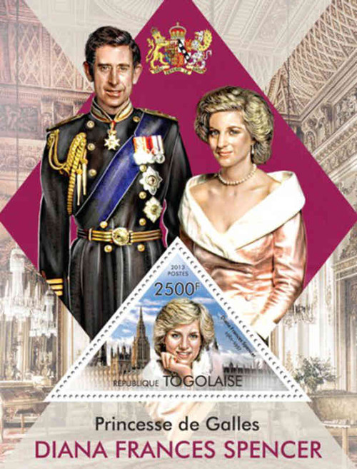 Togo - Princess Diana on Stamps - Mint Souvenir Stamp Sheet - 20H-636