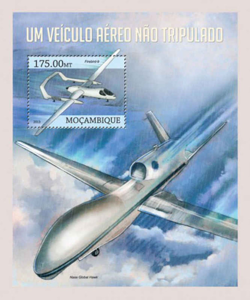 Mozambique - Drone Planes - Stamp Souvenir Sheet - 13A-1217