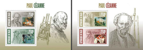 Niger - Paul Cezanne - 2 Two Stamp Sheets - 14A-222