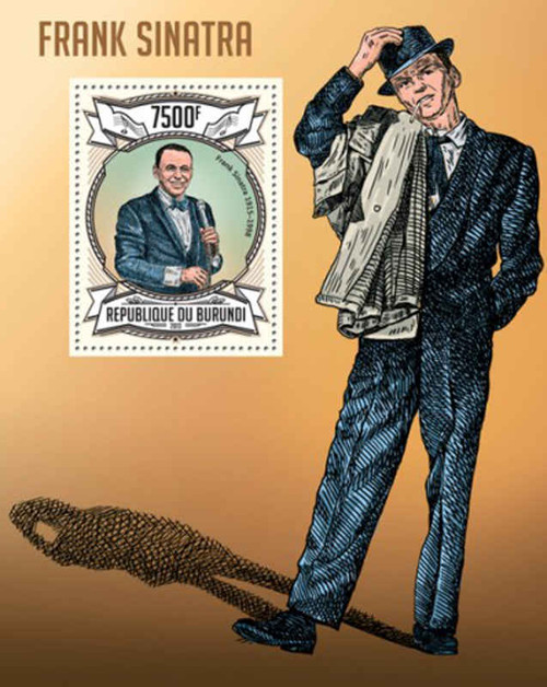 Burundi - Frank Sinatra on Stamps - Mint Stamp Souvenir Sheet - 2J-470