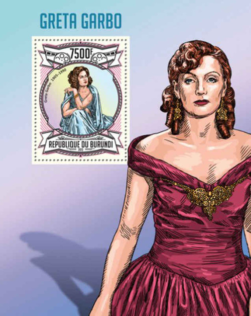 Burundi - Greta Garbo on Stamps - Mint Stamp Souvenir Sheet - 2J-480