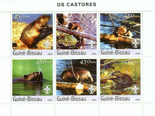Guinea-Bissau - Beavers On Stamps GB3431