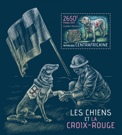 Central Africa - 2013 Dogs on Stamps - Mint Stamp S/S - 3H-524