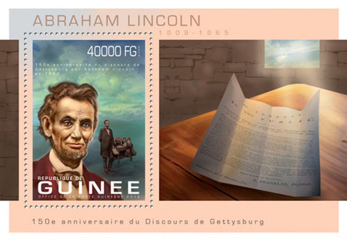 Guinea - Abraham Lincoln Gettysburg Address - Stamp S/S - 7B-2149