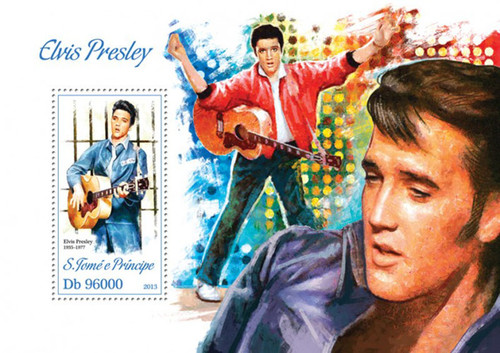 St. Thomas - Singer, Actor Elvis Presley - Stamp S/S - ST13313b