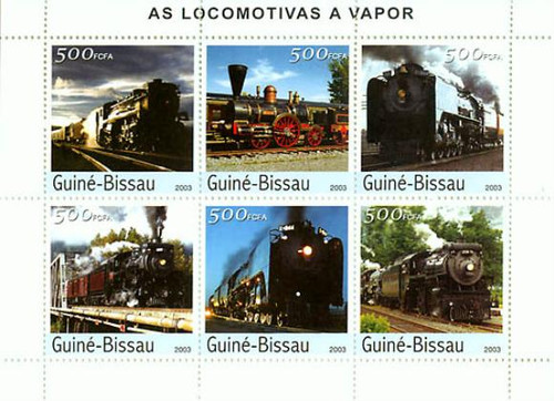 Guinea-Bissau - Steam Trains On Stamps GB3428-29
