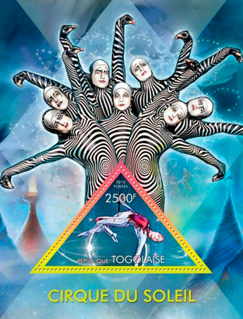 Togo - 2013 Cirque Du Soleil Totem Mint Stamp Souvenir Sheet 20H-714