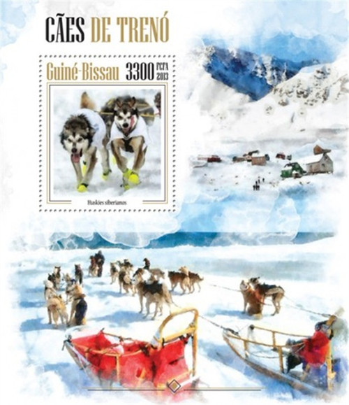 Guinea-Bissau - 2013 Sled Dog - Stamp Souvenir Sheet GB13416b