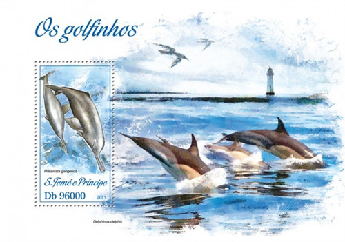 St Thomas - 2013 River Dolphin - Stamp Souvenir Sheet ST13403b