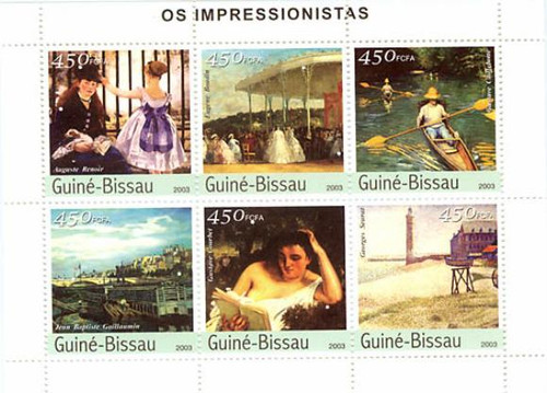 Guinea-Bissau - Impressionist Paintings Stamps GB3312
