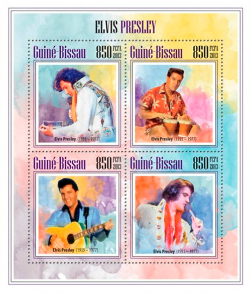 Guinea-Bissau 2013 The King, Elvis Presley Mint 4 Stamp Sheet GB13508a
