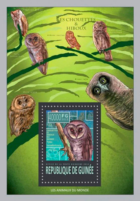 Guinea 2013 Native Owls of Australia Mint Stamp Souvenir Sheet 7B-2219