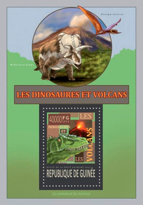 Guinea 2013 Dinosaurs on Stamps Mint Souvenir Sheet 7B-2231