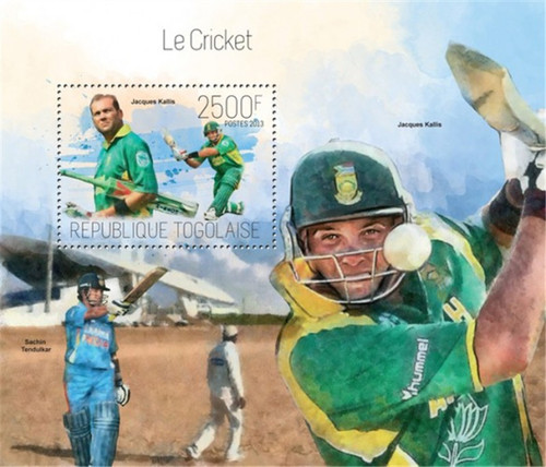 Togo - 2013 Cricketer Jacques Kallis - Stamp Souvenir Sheet - 20H-767