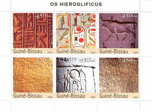 Guinea-Bissau - 2003 - Heiroglyphics - 6 Stamp Sheet - GB3330