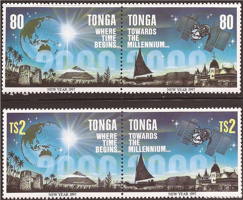 Tonga - 1996 Towards 2000 - 2 Pairs of 2 Stamps - 20N-038