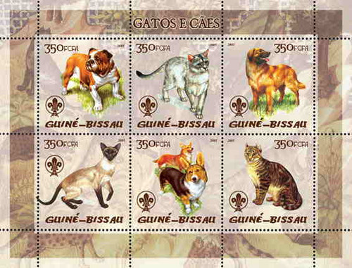 Guinea-Bissau - Cats & Dogs On Stamps GB5104a