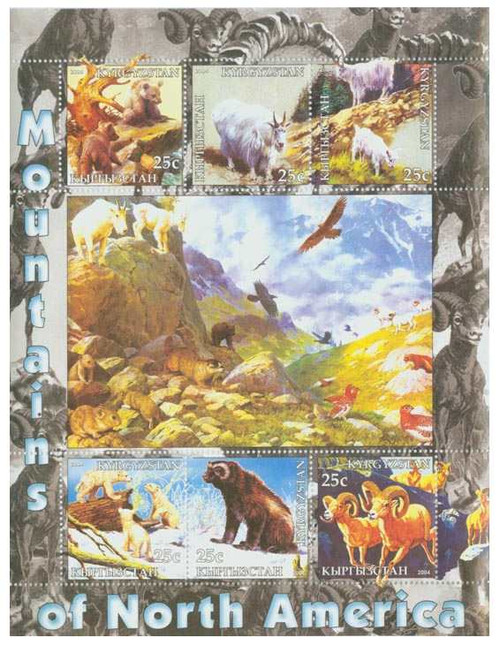 Animals of North America Stamp Sheet of 6   9607