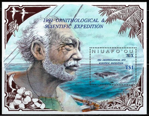 Tonga Niuafo'ou 1991 Ornithological Expedition Overprint S/S 20M-022