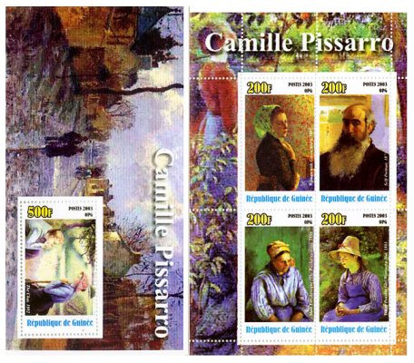 Pissarro Paintings On Stamps - 2 Sheet Set  G09