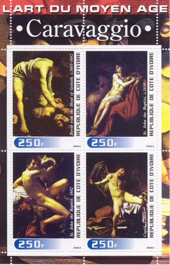 Caravaggio Paintings Stamp Sheet M536
