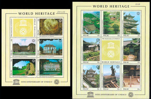 Palau 1997 UNESCO 50 Years 1-6 Stamp 1-9 Stamp Sheet + 2 S/S 16D-072