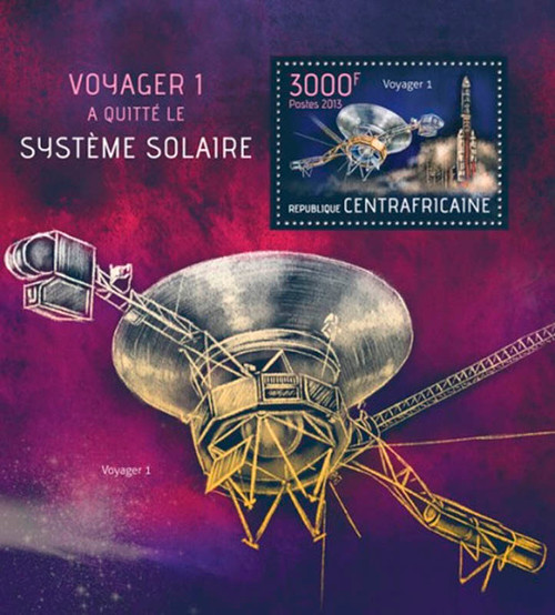 Central Africa 2013 NASA Voyager 1 Space Probe Stamp S/S 3H-612