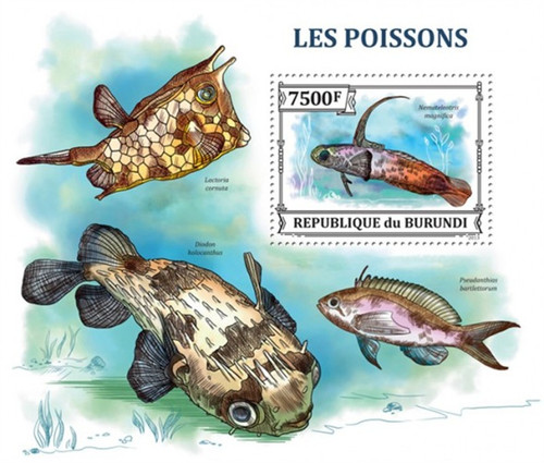 Burundi - 2013 Fire Dartfish - Stamp Souvenir Sheet - 2J-566