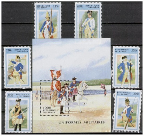 Benin - Military Uniforms On Stamps MNH  #952-58