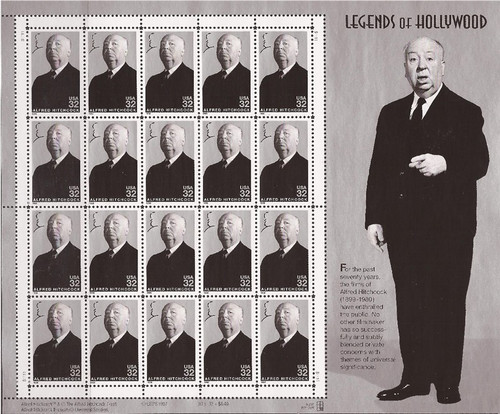 US Stamp - 1998 Alfred Hitchcock - 20 Stamp Sheet - Scott #3226