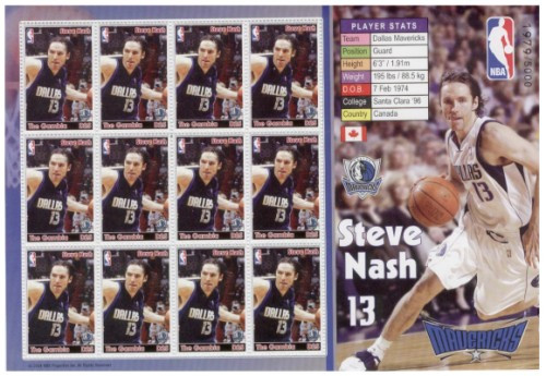 Gambia - NBA Mavericks Steve Nash On Stamps 2916