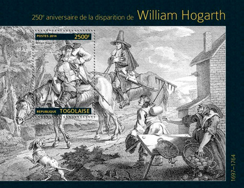 Togo 2014 William Hogarth English Artist Stamp Souvenir Sheet 20H-932