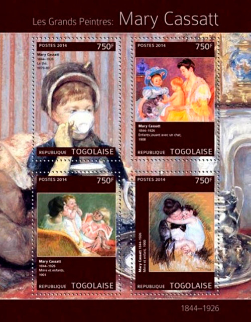 Togo - 2014 American Artist Mary Cassatt Mint 4 Stamp Sheet 20H-939